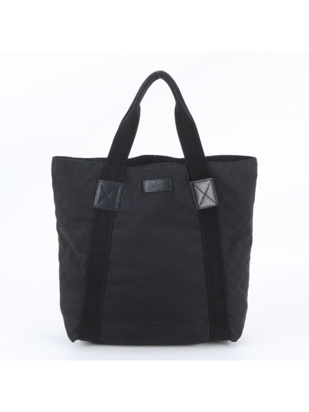 Gucci GG Canvas Leather Tote Shoulder Business Document Black